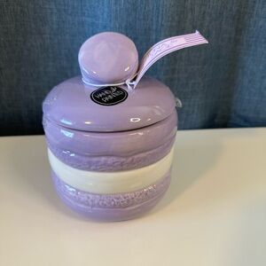 Luna‎ & Sage Pastel Purple Macaroon Ceramic Cookie / Sugar Jar Kitchen Canister